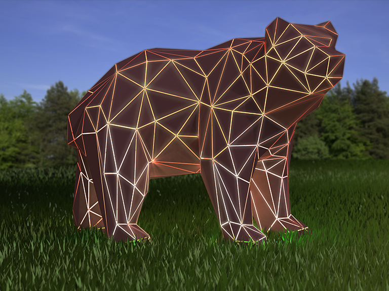 Медведь с подсветкой